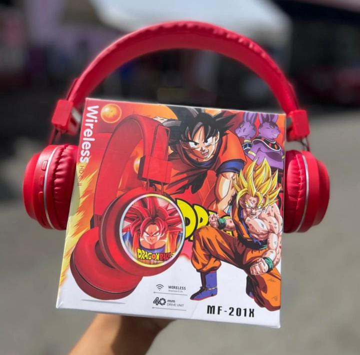 [6951558215122] Auricular Vincha Bluetooth Micro Sd Personajes  MF-201 Dragon Ball