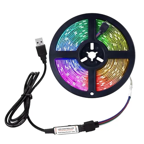 [MG-5003] Tira Led 5050 Usb con Bluetooth RGB Siliconada 3m