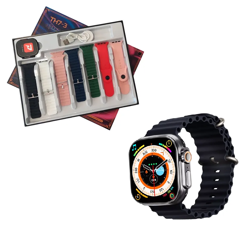 [6942023030722] Reloj Inteligente Smartwatch Monitor Cardiaco Deporte 7 en 1 TH7-3 Big Ultra 9