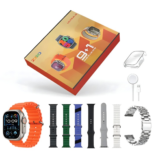 [8202406020602] Kit Auricular Bluetooth + Reloj Inteligente Smartwatch 9 en 1 Z60 Ultra 2