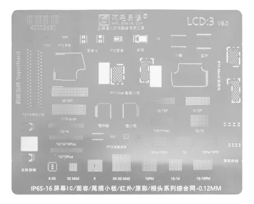 [504830] Stencil Iphone 6s/16 Pro Max Amaoe Superhard