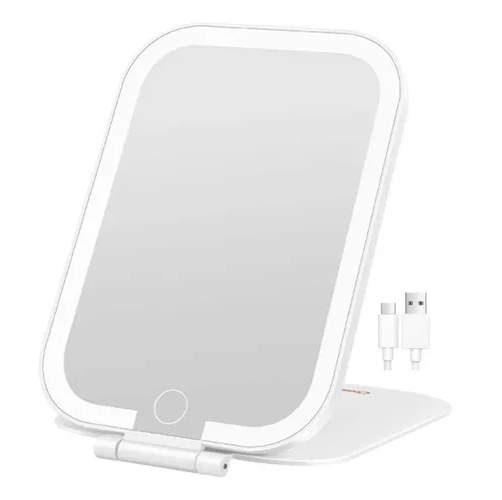 [0723540564473 ESP-91059] Espejo Redondo con Tapa Base Luz Led a Usb