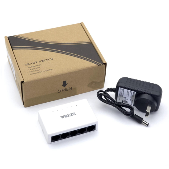[6290132591789] Switch RJ45 de 5 puertos 100mbps con Fuente