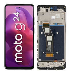[302079] Modulo Motorola G24 con marco, buzzer, parlante, flex botones Original (RN)