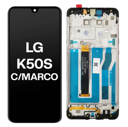 [302090] Modulo LG K50s con marco, buzzer, parlante, flex botones Original (RN)