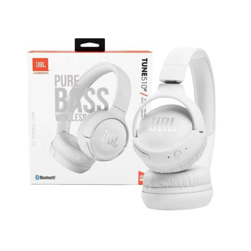 [62925281987632] Auricular Vincha Bluetooth JBL T510BT Blanco (ORIGINAL)