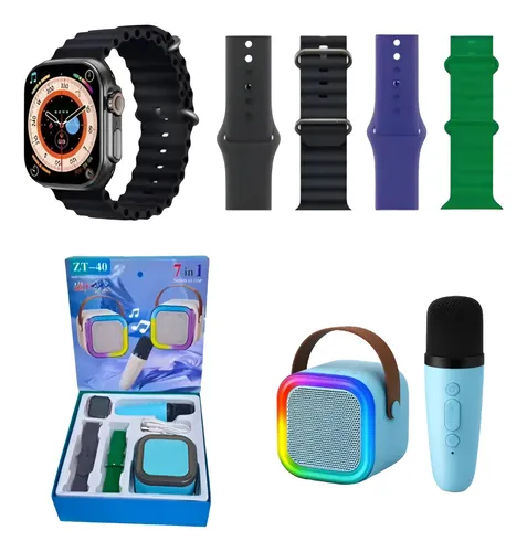 [ZT-40] Kit Parlante BT Microfono K12+ Reloj Inteligente Smartwatch 7 en 1 ZT-40