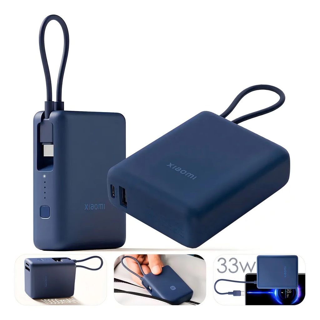 [6941812774717] Power Bank Xiaomi 10000mAh 33W Usb + PD + Tipo C Azul PB1033MI