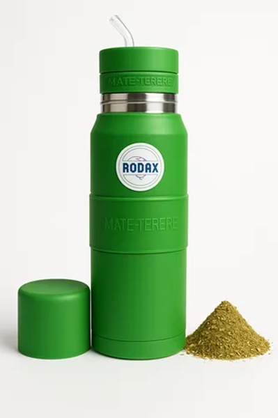 [504931] Mate Listo de Acero Exterior Engomado 750cc Verde