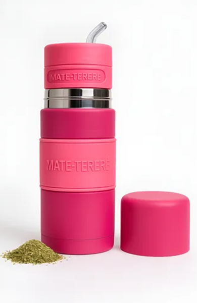 [504933] Mate Listo de Acero Exterior Engomado 750cc Fucsia