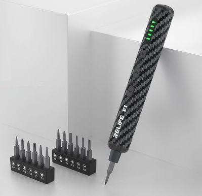 [6941590210711] Destornillador de Precision Inalambrico Fibra de Carbon 12 en 1 Relife E1