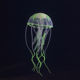 [AM0011-CB] Adorno de Silicona para Pecera Medusa Fluorescente 8cm