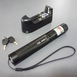 [9700155  003030 486547] Puntero Laser Verde 100mw Bateria y Cargador con Llave