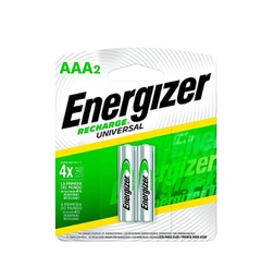 [888021301502] Pack 2 pilas AAA Energizer Recargable 700 mAh